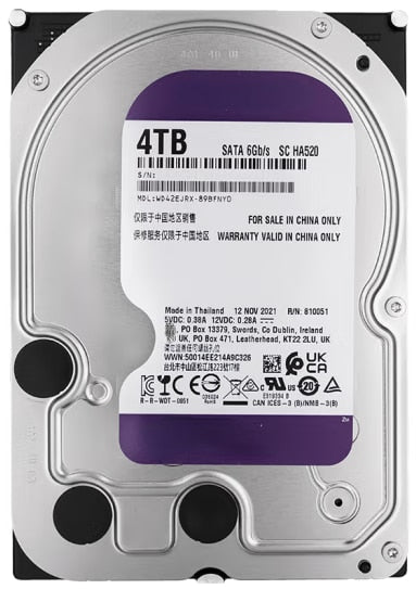 Western Digital WD42EJRX WD40EJRX 4T TB SATA Purple Disk HD Surveillance Desktop Mechanical Hard Drive