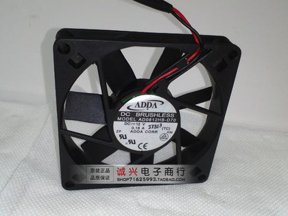 adda 8015 dual ball 8cm computer case power supply fan 12v 0.18a ad0812hb-d70-inewdeals.com