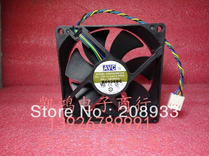AVC DS09225B12H 12V 0.41A 9CM 9225 four-wire PWM thermostat double ball bearing fan cooling fan-inewdeals.com