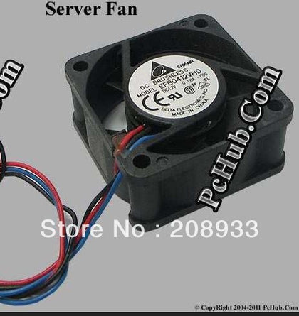 Delta 4 cm 1U server fan switch 3-wire 4020 12V 0.18A EFB0412VHD cooling fan-inewdeals.com