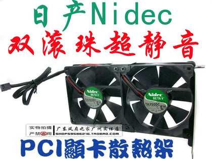 Pci graphics card cooling rack double 9 nidec dual ball silent fan ultra long 40 line-inewdeals.com