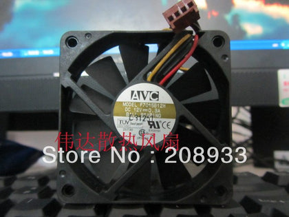 AVC 7 cm 7015 three-wire fan F7015B12H 12V 0.30A-inewdeals.com