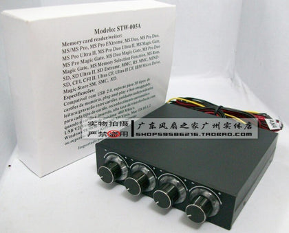 Computer floppy drive bit fan speed controller blue light 4 fan 3p 4p pwm-inewdeals.com