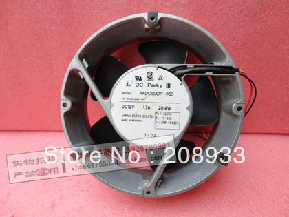 17050 wind capacity aluminum frame, SERVO PADC12X7P-950 12V 20.4W 17cm fan cooling fan-inewdeals.com