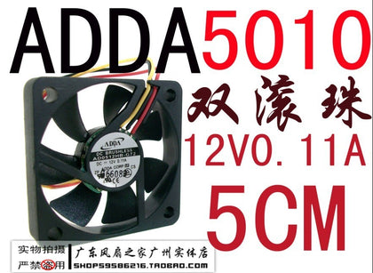Adda 5010 5 dual ball bearing fan ad0512hb-g72 cpu fan-inewdeals.com