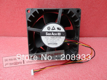 Its wind capacity chassis speed of fan 12V 1.8A 9G0812P1K05, SANYO 8038 8cm cooling fan-inewdeals.com