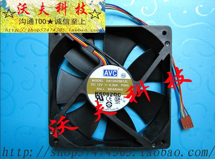 Avc 12 4 needle ball fan pwm computer case fan da12025b12l 0.30a cooling fan-inewdeals.com