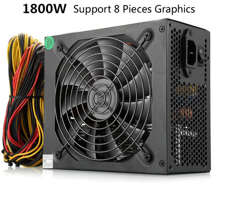 ATX Computer Power Supply 1800W psu Mining Machine Support 8 Pieces Graphics Card