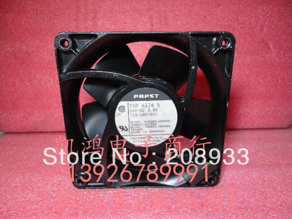 PAPST TYP4124X 24V 3.8W 12CM 12038, Germany high temperature inverter fan cooling fan-inewdeals.com