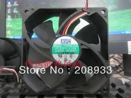 AVC cooling fan 9CM 12V 0.12A C9025S12LB silent fan quality assurance-inewdeals.com