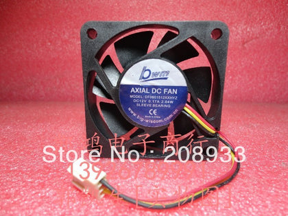 OWM DF0601512XXHYZ 12V 0.17A 6cm 6015 three-line silent fan cooling fan-inewdeals.com