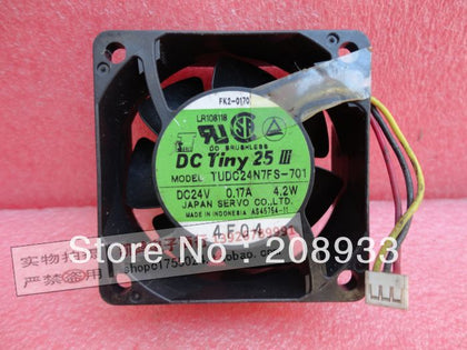 SERVO TUDC24N7FS-701 24V 4.2W 6025 6CM inverter Printer cooling fan-inewdeals.com