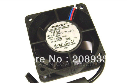 Germany PAPST TYP612 6025 6CM 12V chassis CPU dual ball bearing cooling fan-inewdeals.com