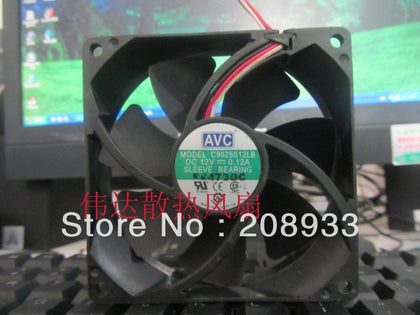 AVC / AVC C9025S12LB 9CM 12V 0.12A 9025 Mute 3-wire chassis cooling fan-inewdeals.com