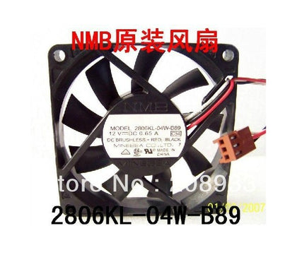 NMB Minebea 2806KL-04W-B89 12V 0.65A Dual Ball 7cm server fan cooling fan-inewdeals.com