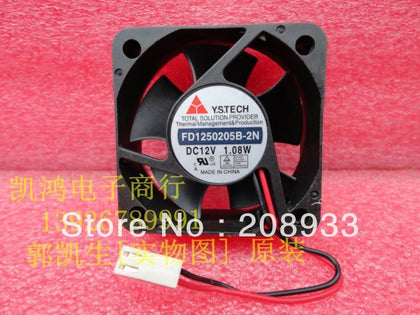 YSTECH FD1250205B-2N 12V 1.08W 5020 5CM dual ball bearing cooling fan-inewdeals.com