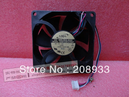ADDA 8025 4-wire PWM ball bearing fan AD0812VB-A7BGP 8025 8CM 12V 0.55A cooling fan-inewdeals.com