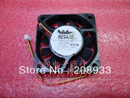 Nidec D06R-24TH 09B 24V 0.10A 6 cm 6015 three-line double ball bearing fan cooling fan-inewdeals.com
