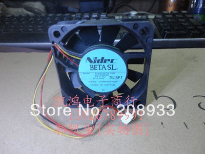 nidec D06R-24TH 24V0.12A 6CM 6015 three-wire IPC fan inverter fan cooling fan-inewdeals.com