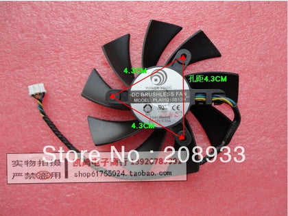 MSI N580GTX fan PLA09215B12H diameter 8.6CM holes 4.3CM graphics card fan cooling fan-inewdeals.com