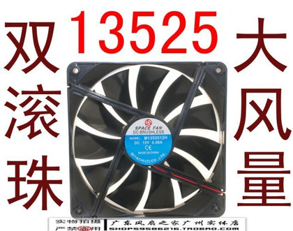 Computer case diy fan 13.5 13525 fan double ball-inewdeals.com