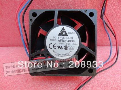 Delta AFB0648SH 48V 0.12A 60 * 60 * 25MM 6CM three-wire inverter fan cooling fan-inewdeals.com