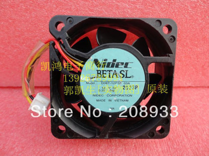 NIDEC d06t-12ps5 03a 12v 0.32A 6025 6CM double ball three-wire fan cooling fan-inewdeals.com
