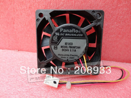 Panasonic panaflo FBK06T24H 6CM 6015 three-wire inverter fan 24V 0.11A cooling fan-inewdeals.com