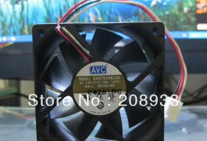 AVC 12V 0.7A DA0702OB12U 7020 7CM double ball CPU fan cooling fan-inewdeals.com