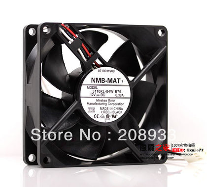 Praia NMB 3110KL-04W-B79 8025 double ball bearing fan 8 cm ultra-durable cooling fan-inewdeals.com