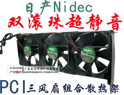 Pci graphics card cooling rack 9 dual ball silent fan combined type ultra long line-inewdeals.com