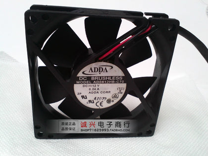 Adda dc12v 8cm 8020 ball bearing ad0812hb-c70 computer case fan power supply fan-inewdeals.com