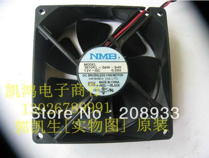 NMB 9225 12V 0.28A 3610KL-04W-B40 92X92X25 double ball bearing fan cooling fan-inewdeals.com