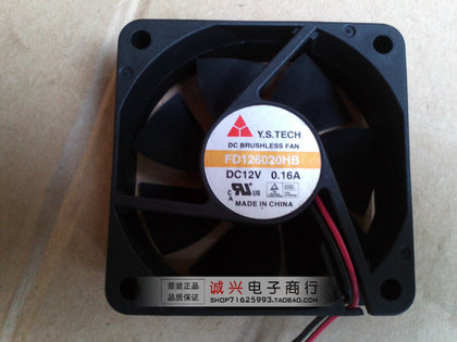 6020 12v 0.16a fd126020hb cooling fan-inewdeals.com