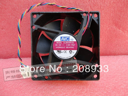 AVC 8025 chassis wind capacity 4-wire PWM 8CM fan DL08025R12U 0.50A 12V cooling fan-inewdeals.com