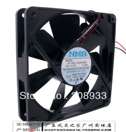 Minebea NMB dual ball 12 cm fan 12025 12V 0.74A 4710NL-04W-B59 cooling fan-inewdeals.com