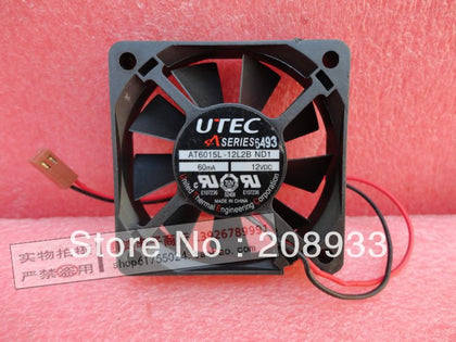 UTEC AT6015L-12L2B 12V 0.06A 6CM 6015 6CM silent CPU chassis fan cooling fan-inewdeals.com