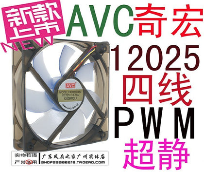 Avc 12cm 12 12v 0.10a mute line isothermia pwm fan 12025-inewdeals.com