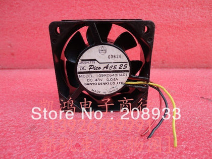 SANYO on 48V 0.04A 6cm 109R0648H401 6025 three-wire cooling fan-inewdeals.com