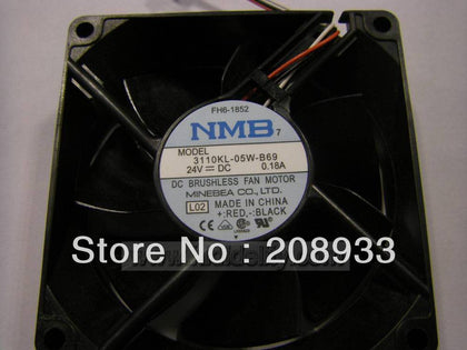 Minebea NMB 3110KL-05W-B69 24V 0.18A 80 * 80 * 25 axial fan 8025 cooling fan-inewdeals.com