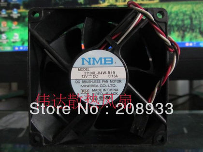 NMB 8025 DC 12V 0.13A 3110KL-04W-B19-inewdeals.com