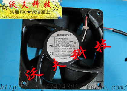 papst typ4112n 2h 12v 530ma 6.4w 12038 aluminum frame fan cooling fan-inewdeals.com