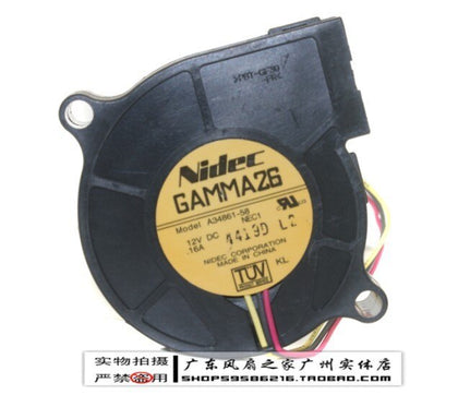 Nidec 5015 5cm 12v 0.16a drum wind machine server cpu fan worm wheel fan-inewdeals.com