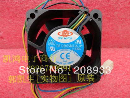 Masahisa 6025 6CM 12V0.80 A dual ball violence PWM control speed four-wire fan DF126025BU cooling fan-inewdeals.com