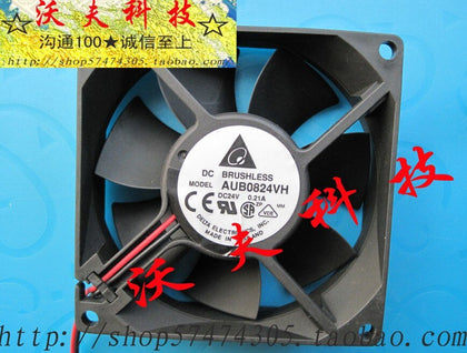 delta aub0824vh 8025 24v 0.21a dual ball frequency converter mute cooling fan-inewdeals.com