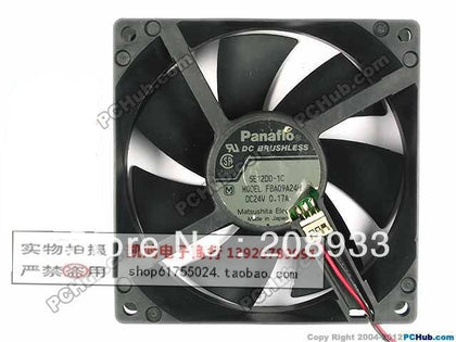 Panasonic panaflo FBA09A24H 9025 24V 0.17 9CM Fuji inverter cooling fan-inewdeals.com