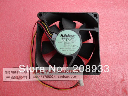NIDEC D08T-24TU FH6-1620 24V 0.13A 8CM 8025 3 line drive fan cooling fan-inewdeals.com