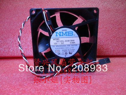 NMB MNB 3612KL-04W-B66 12V 0.68A 9cm fan of servers cooling fan-inewdeals.com