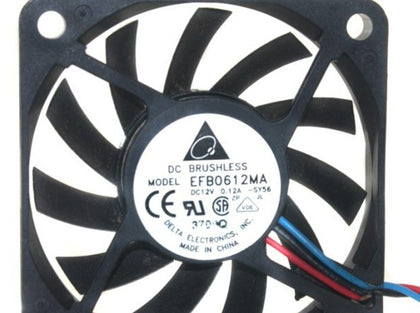 Delta 6010 dual ball 12v 0.12a cpu fan efb0612ma cooling fan-inewdeals.com