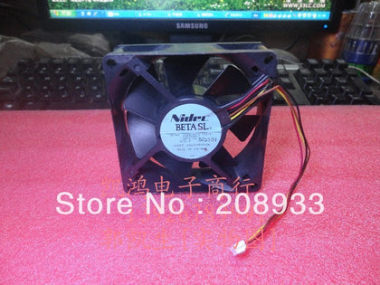 nidec D08A-24TU 24V 0.12A 8CM 8025 four-wire thermal inverter fan cooling fan-inewdeals.com